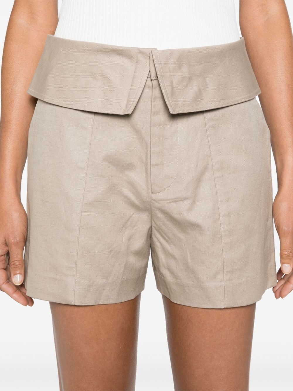 folded-waist shorts - 5