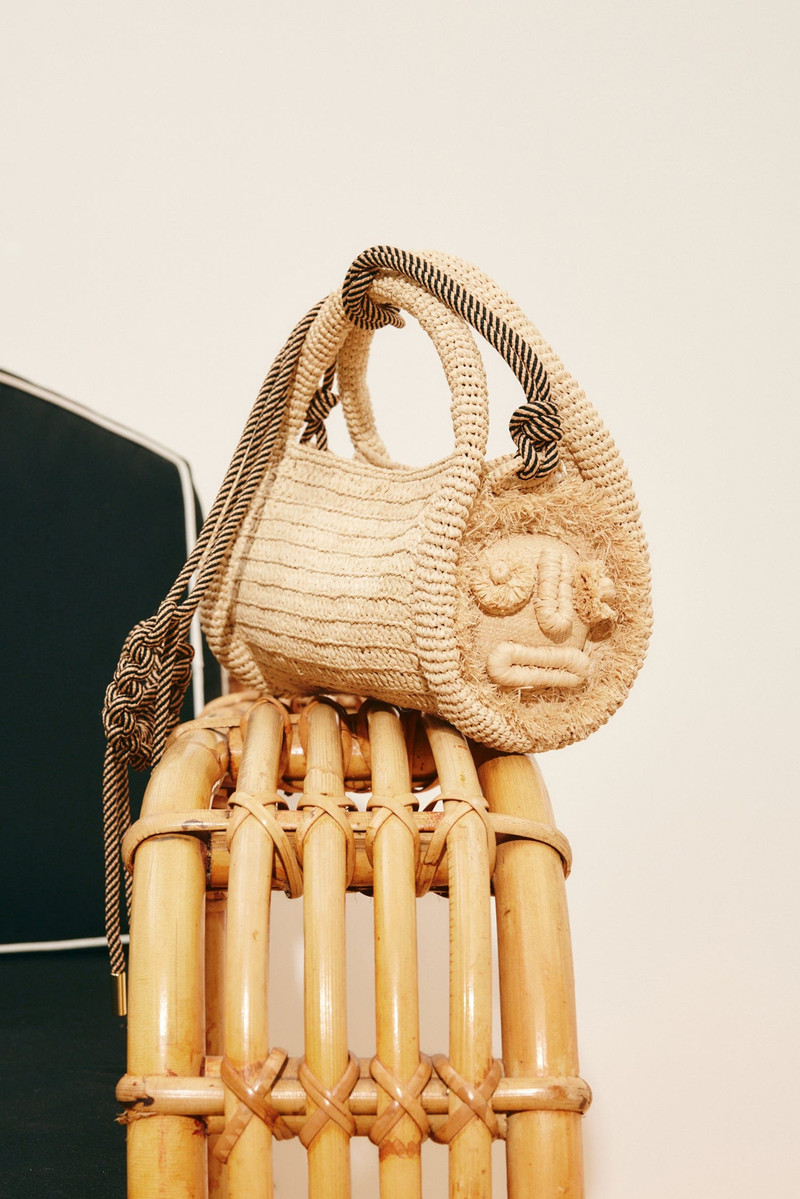 ALÉMAIS Sunlit Raffia Mini Barrel Bag outlook