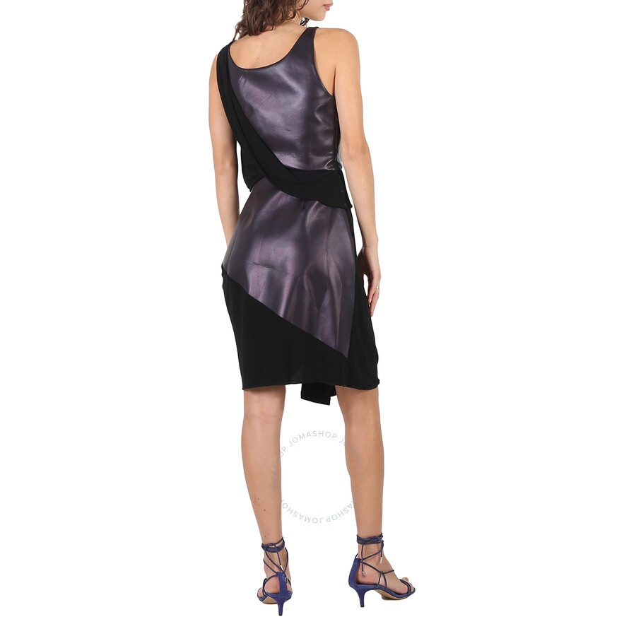Atlein Ladies Mixed Jersey Draped Dress - 4