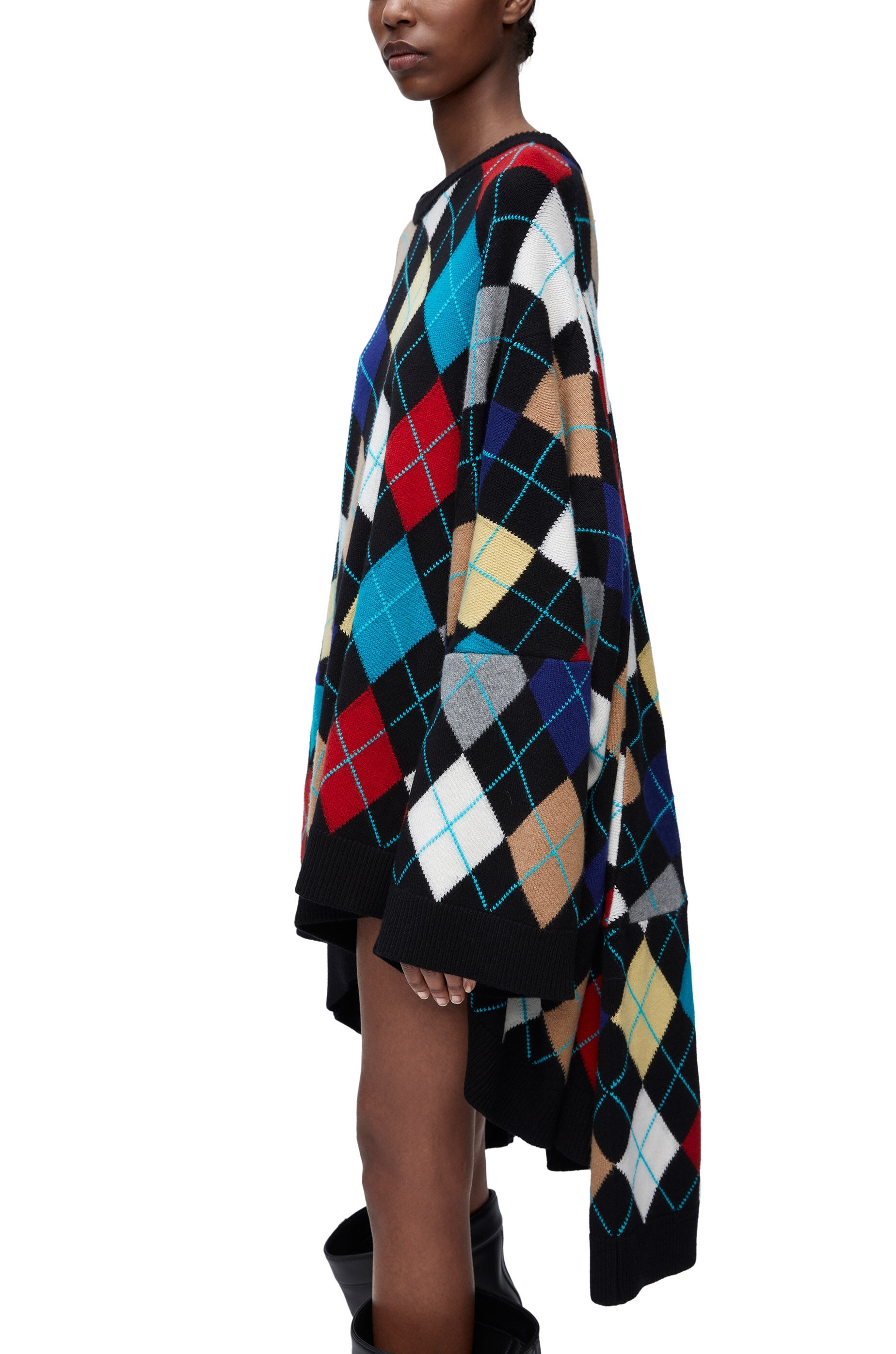 Oversized Argyle sweater in cashmere - 6