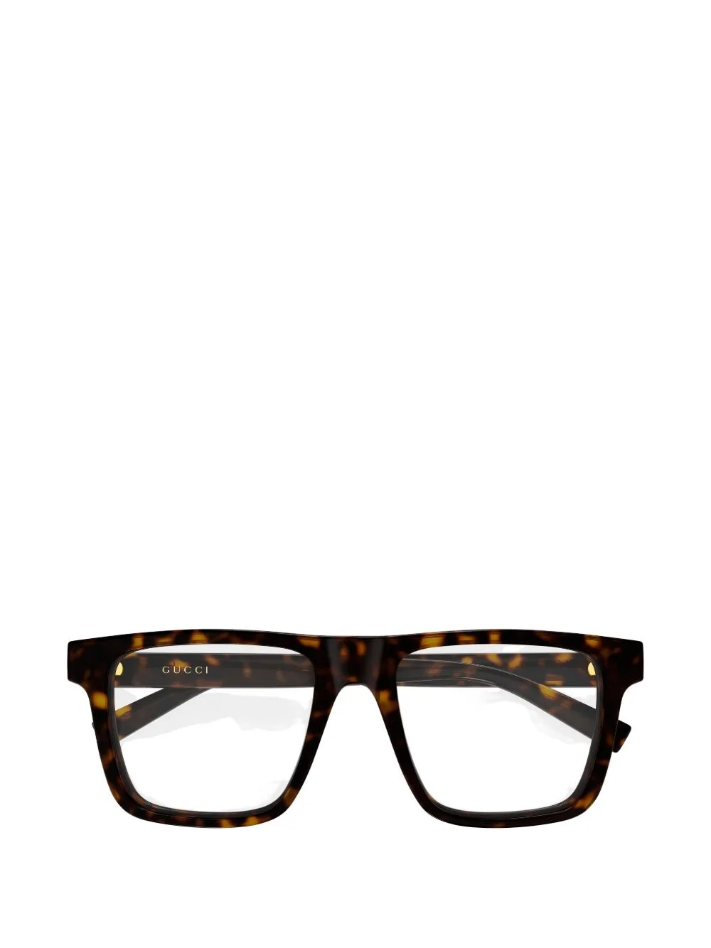 tortoiseshell-effect square-frame glasses - 1