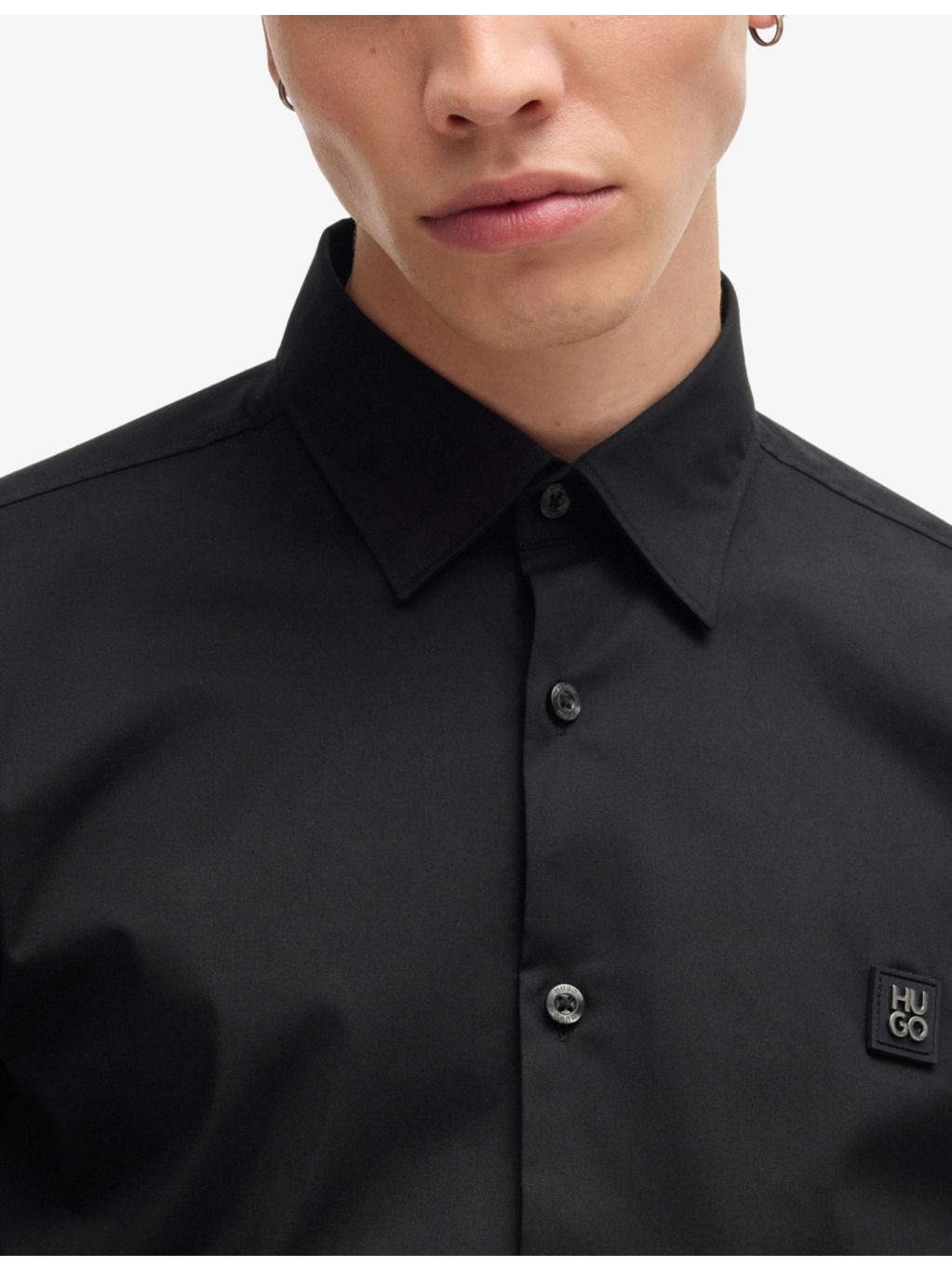 Logo-embroidered slim-fit stretch-cotton shirt - 5