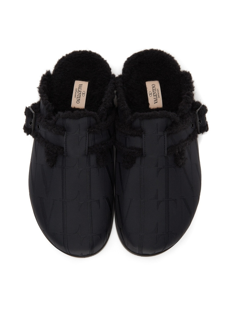 Black Jacquard 'VLTN' Loafers 5