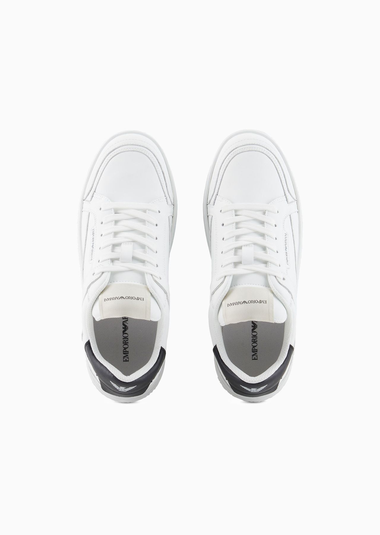 Leather sneakers with back eagle - 3