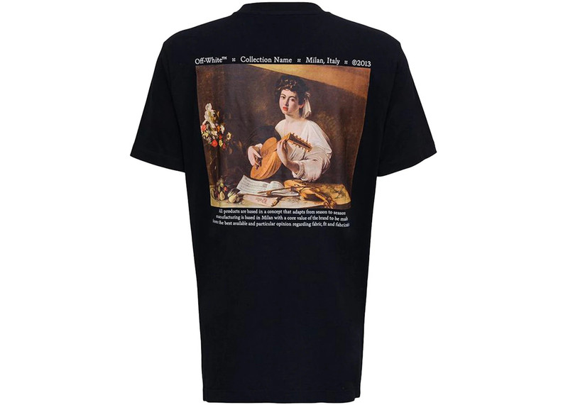 Off-White OFF-WHITE Caravaggio The Lute Player Slim Fit T-Shirt Black/Multi outlook