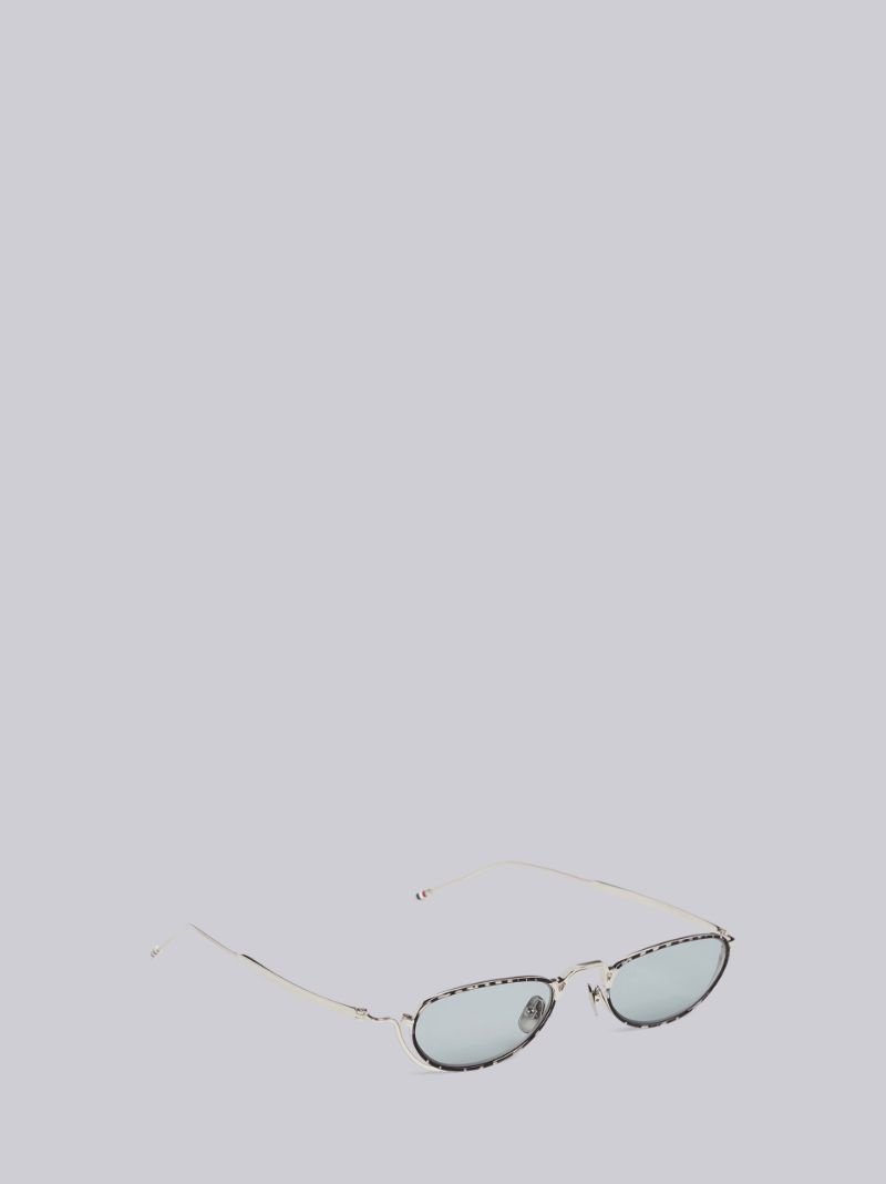 Silver Grey Tortoise Enamel Eyewear - 4