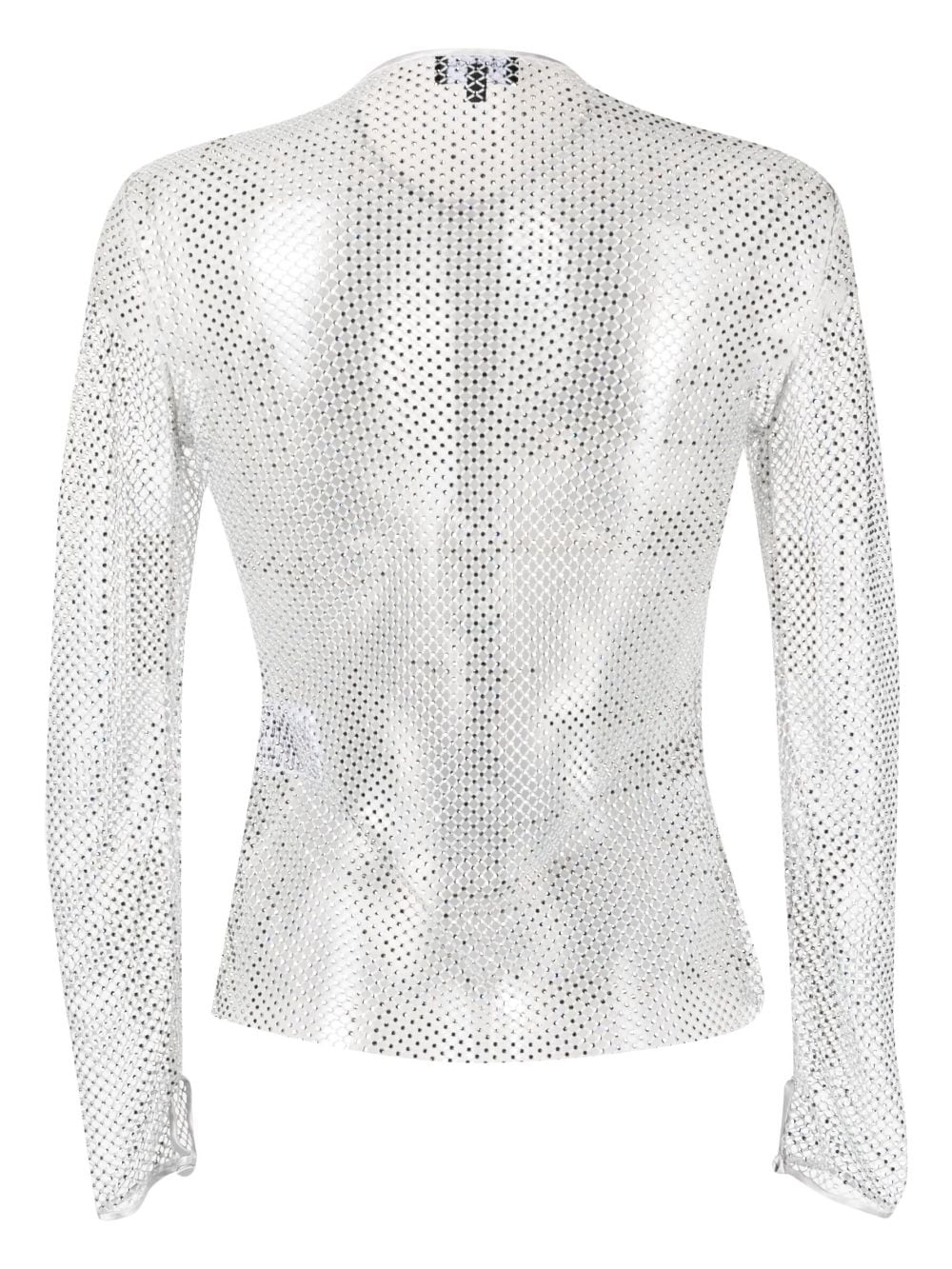 crew-neck mesh T-shirt - 2