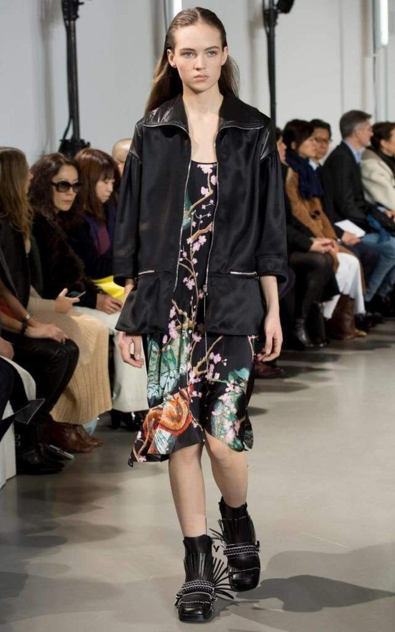 Printed Asymmetric Dress - 8