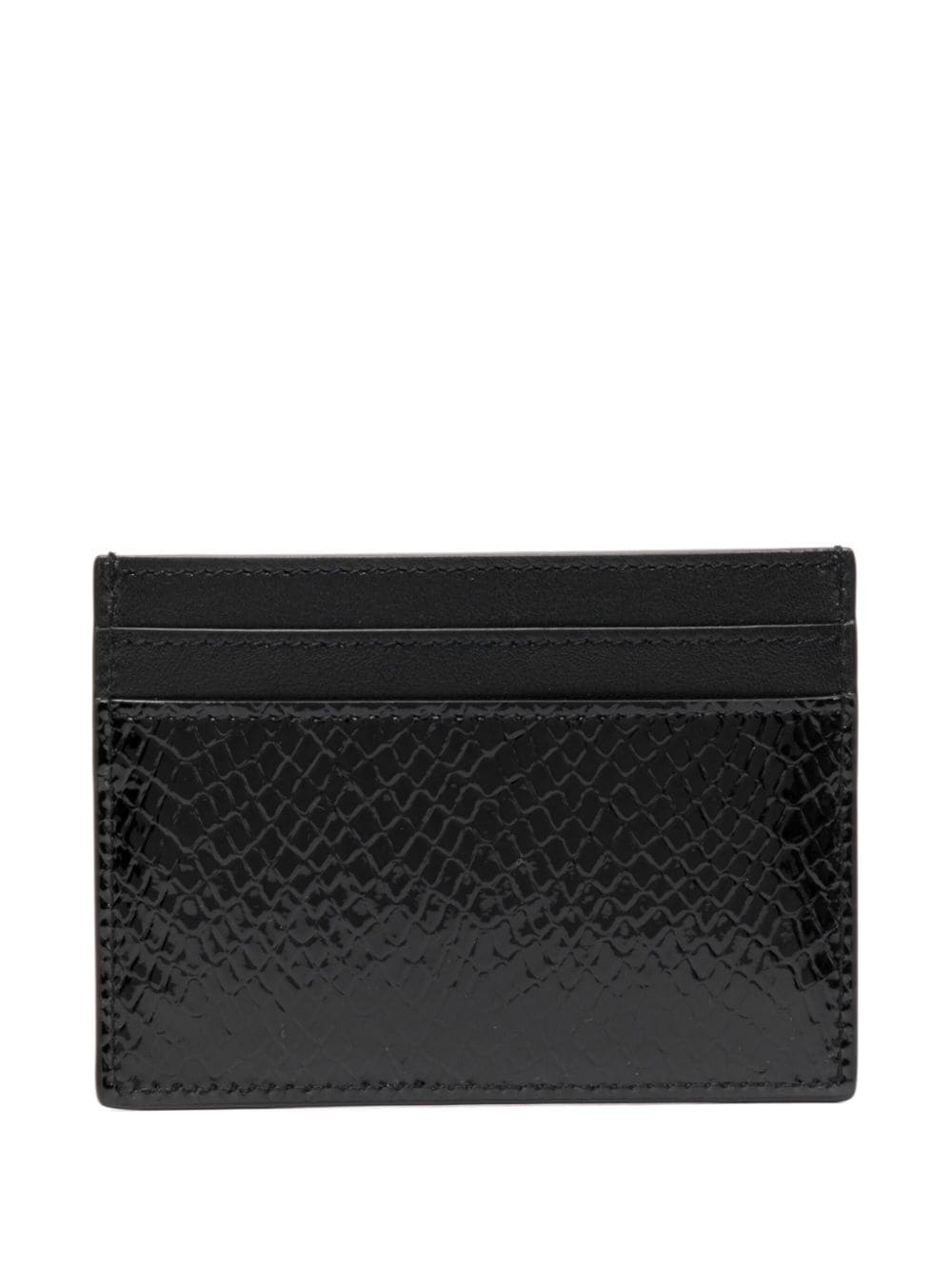 logo-plaque leather cardholder - 2