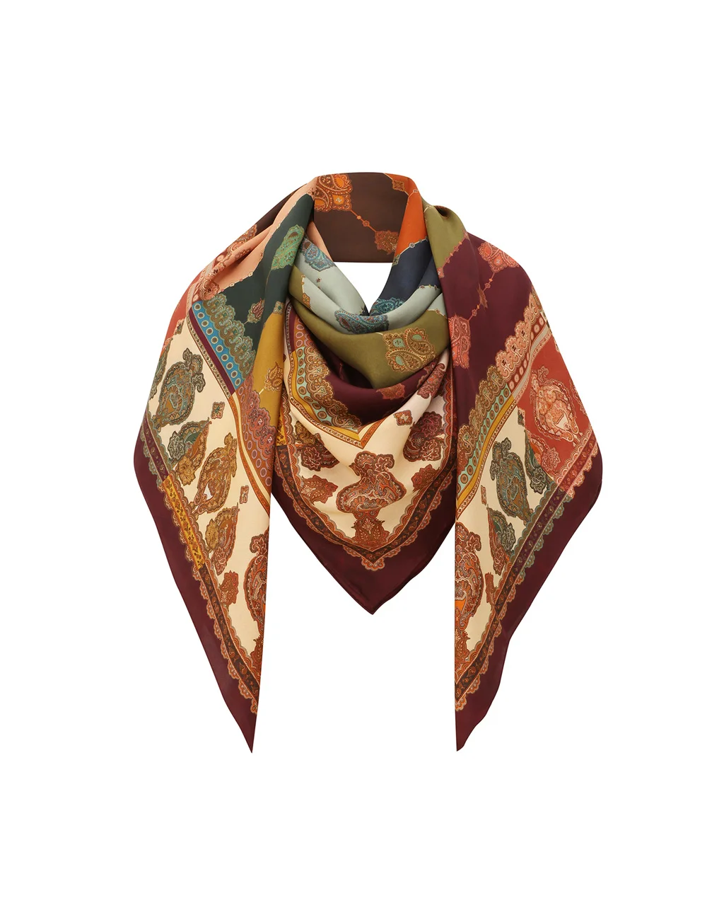 PRINTED SILK SQUARE MAXI - 1