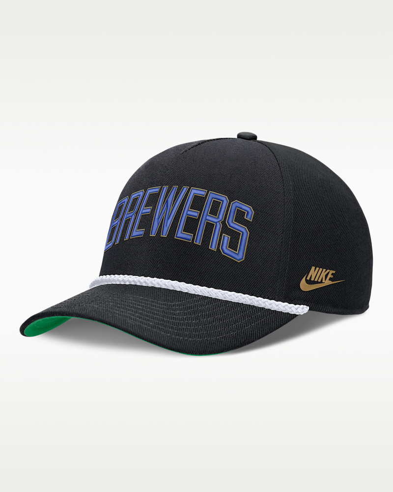 Milwaukee Brewers Rise Men's Nike MLB Adjustable Hat 1
