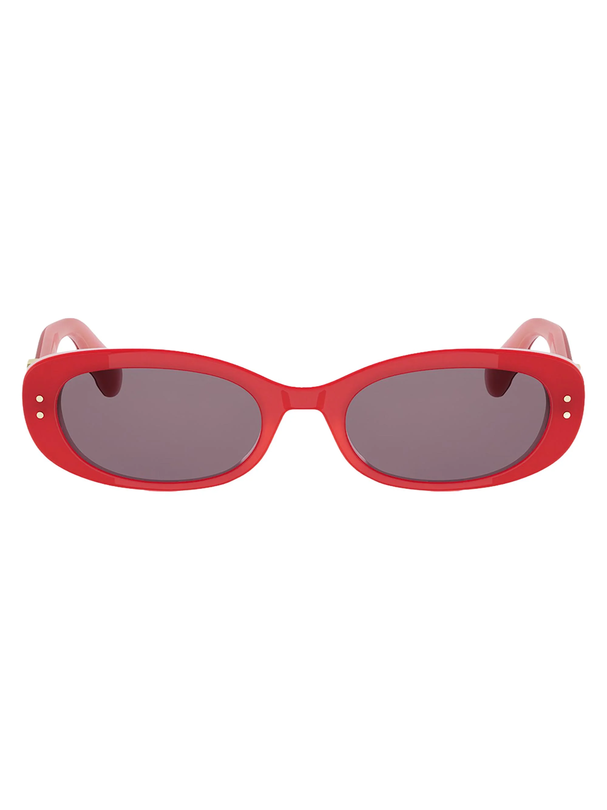 Women's Oblique B1l 52MM Oval Sunglasses - Shiny Red Bordeaux - 1