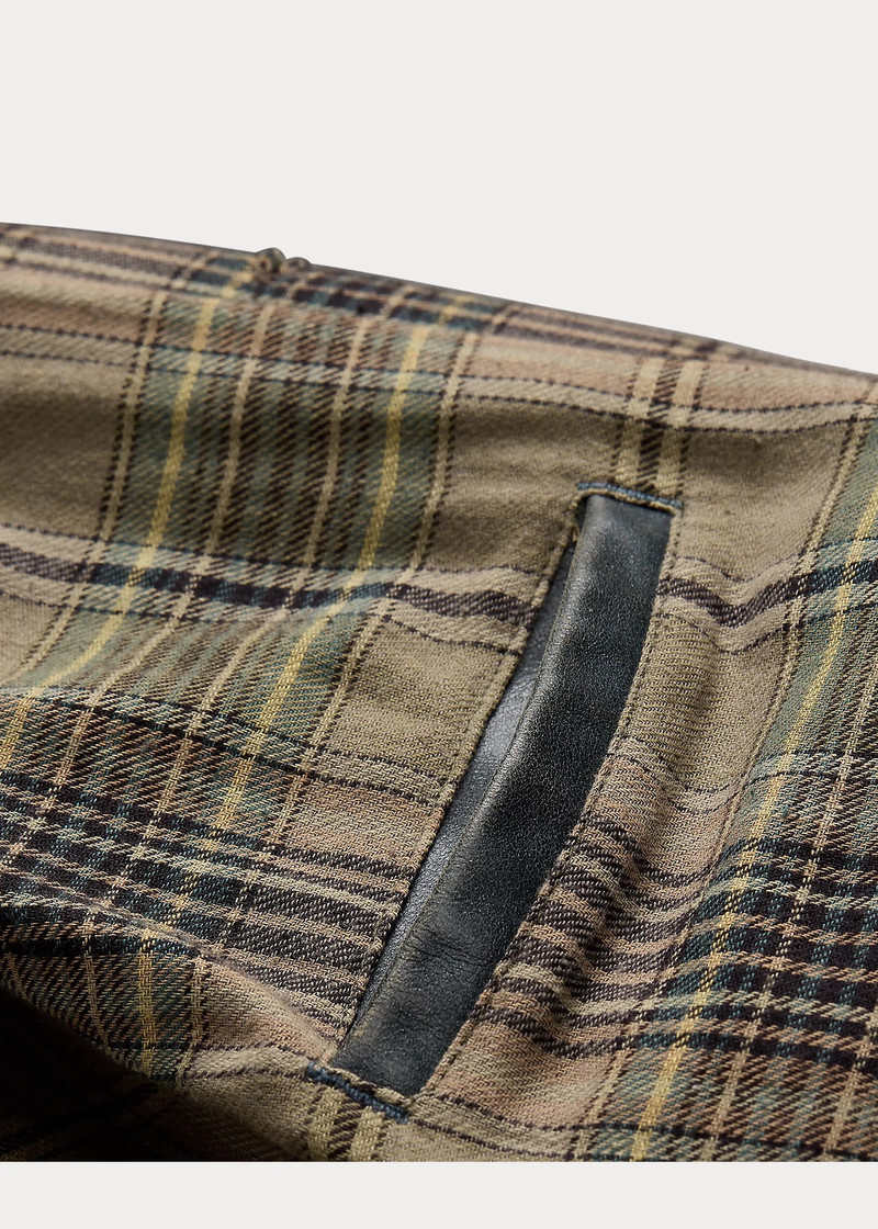 Indigo Leather Bomber Jacket 6