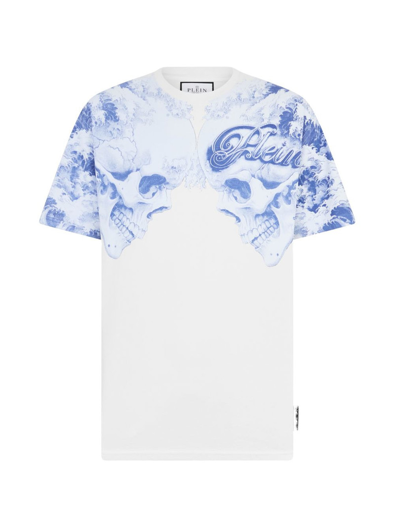 crew-neck skull T-shirt 1