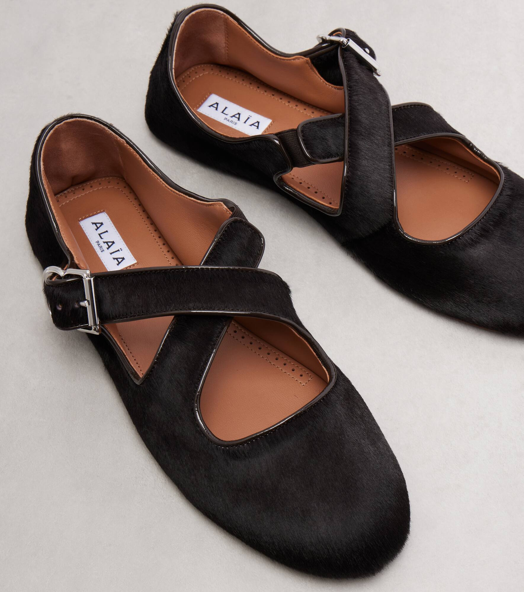 Calf hair ballet flats - 5