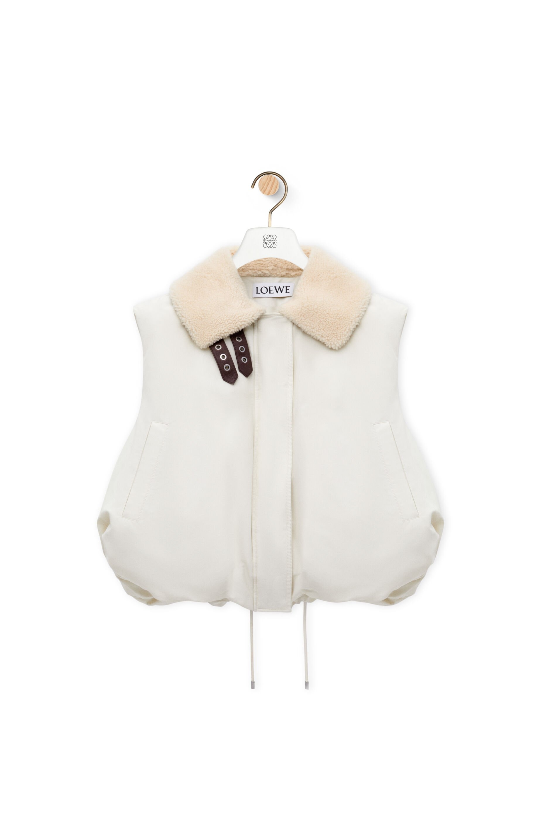 Puffer vest in cotton blend - 1