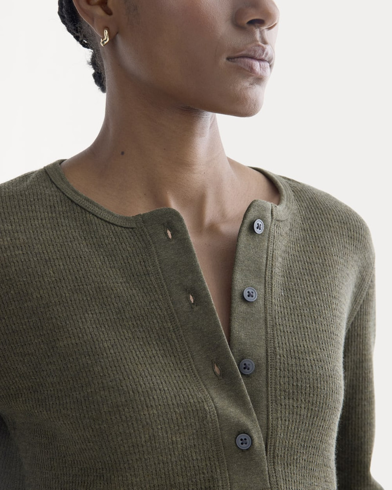 BOXY HENLEY IN COZY WAFFLE 4