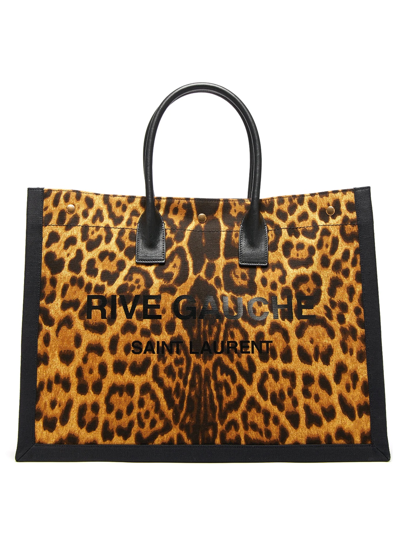 Leopard-print canvas tote bag - 1