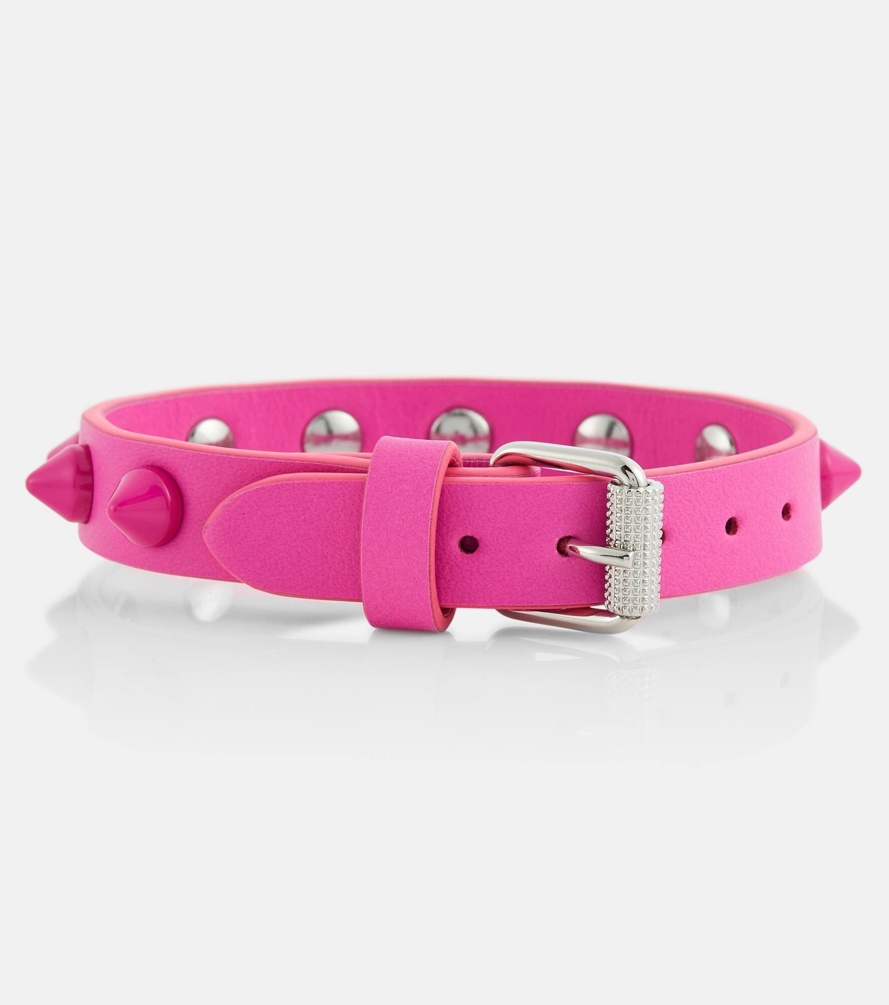 Loubilink embellished leather bracelet - 2