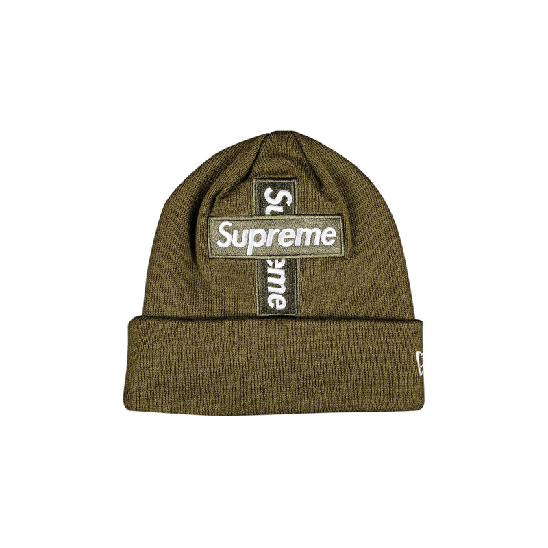 대 x 새로운 시대 크로스 박스 로고 Beanie '빛 올리브 이름 * - 1
