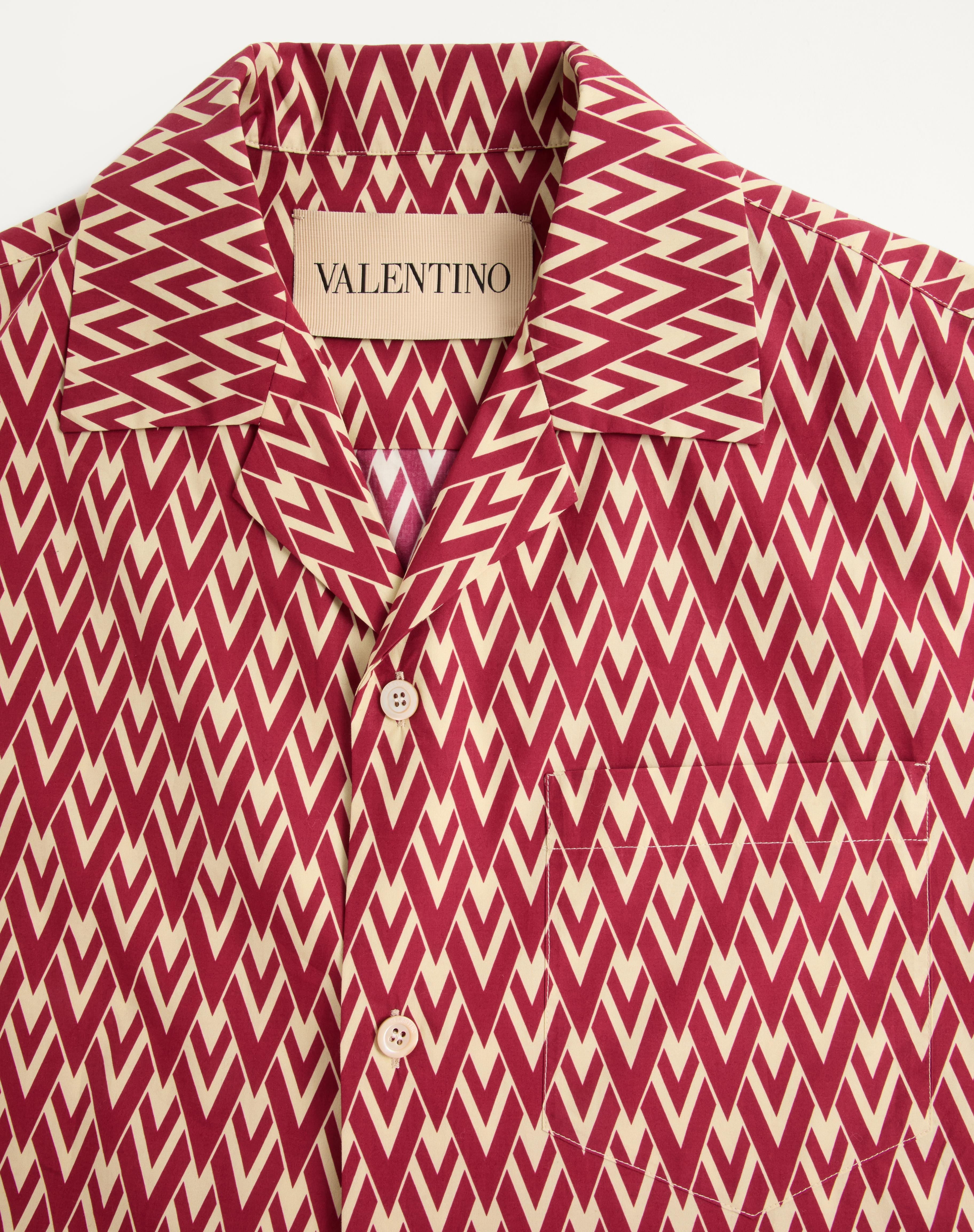 COTTON POPELINE BOWLING SHIRT WITH TOUTE LA V PRINT - 8
