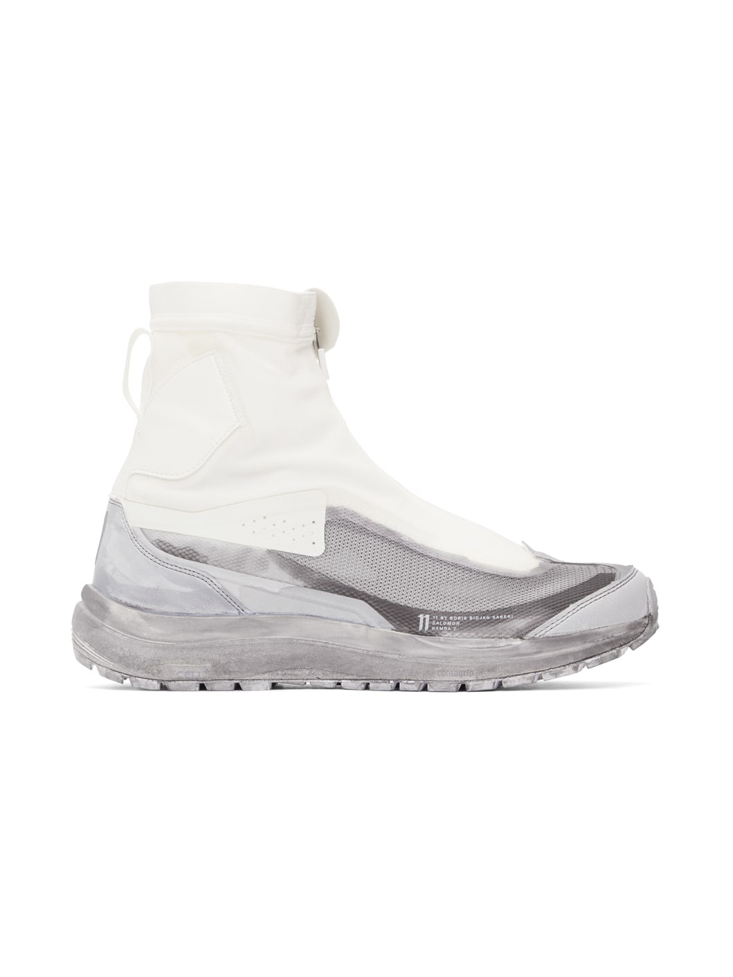 White & Grey Salomon Edition Bamba 2 High Sneakers - 1