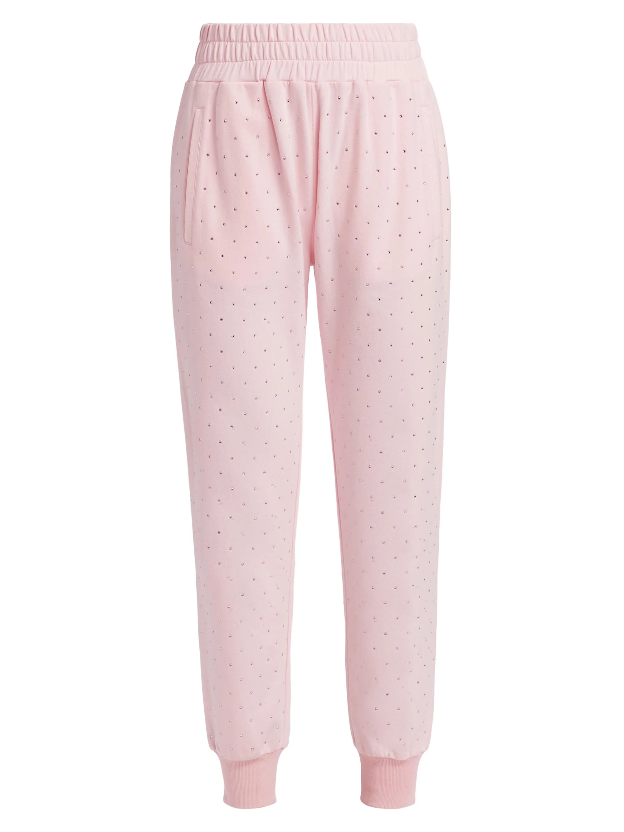 Women's Ruel Crystal French Terry Elasticized Sweatpants - Sugar Pink - 1