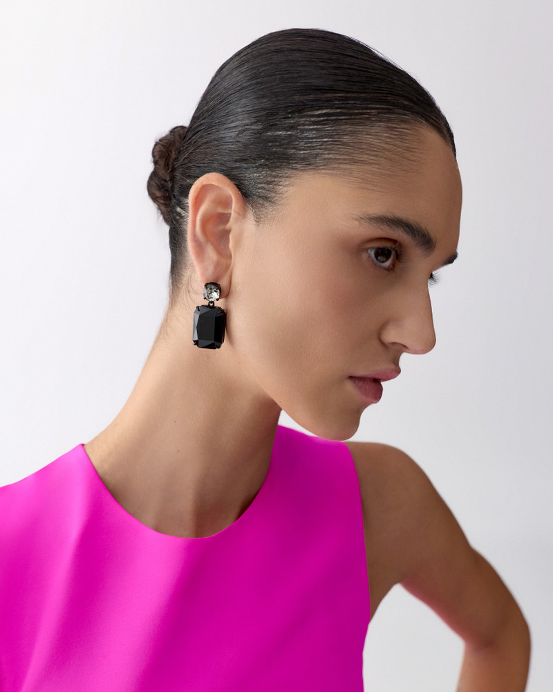 CAROLINA HERRERA Crystal Riviere Drop Earrings outlook
