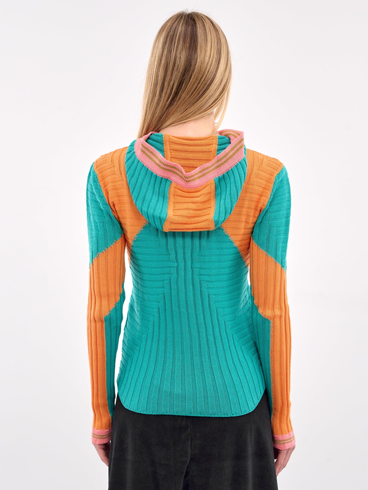 Rib-Knit Zip Hoodie - 3