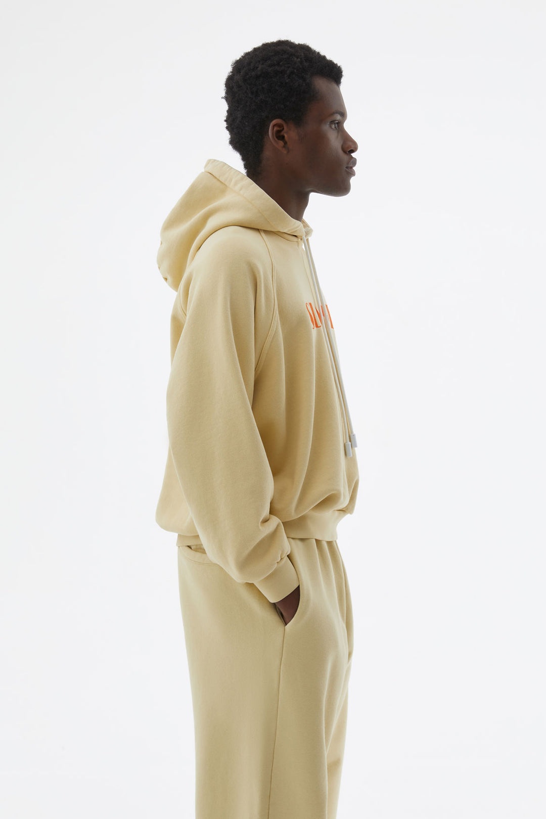 LIGHT YELLOW HOODIE WITH LOGO - 5