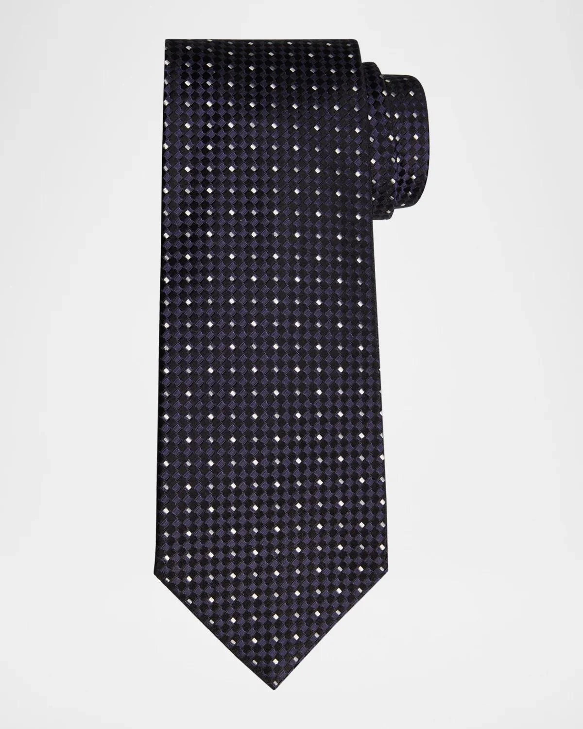 Men's Micro-Jacquard Silk Tie - 1