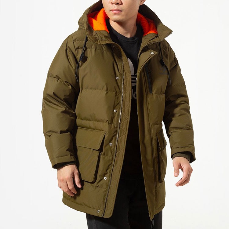 Converse Mid-Length Down Fill Puffer Jacket 'Olive Green' 10019323-A02 - 6