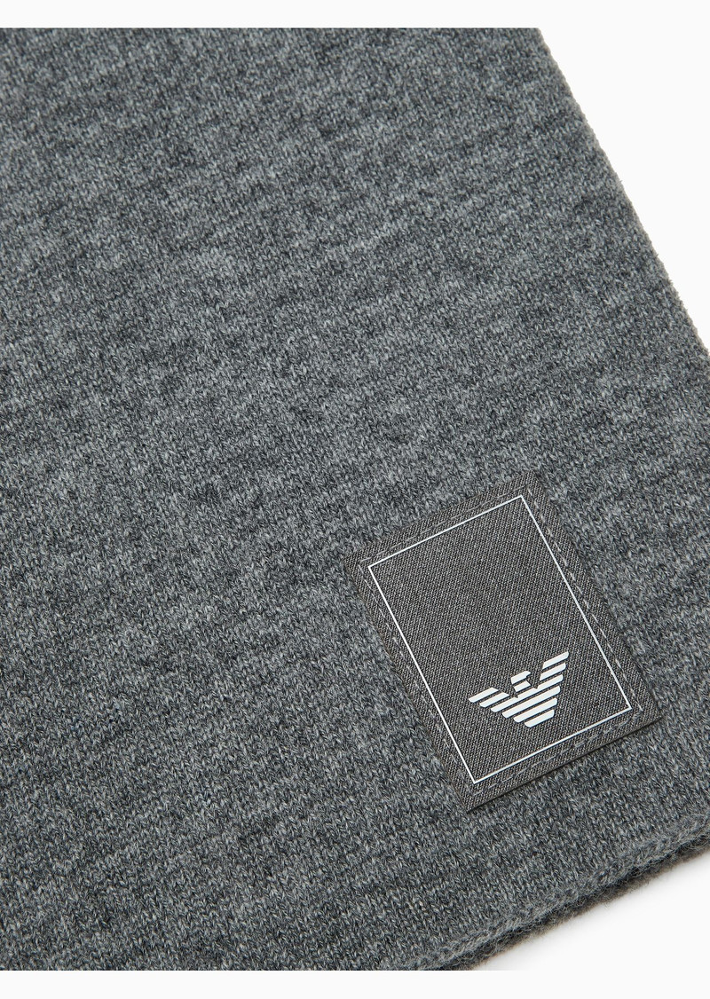 EMPORIO ARMANI Travel Essential wool neck warmer outlook