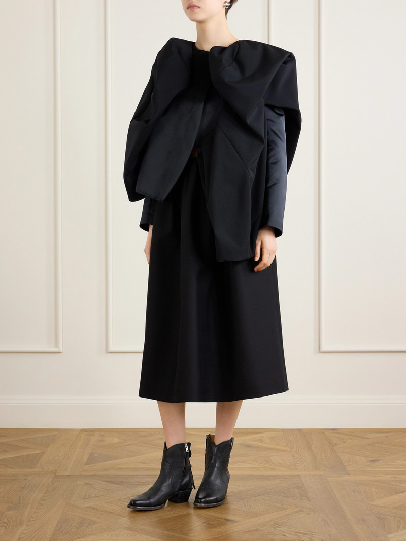 Comme Des Garçons Wool And Satin-trimmed Crepe Jacket outlook
