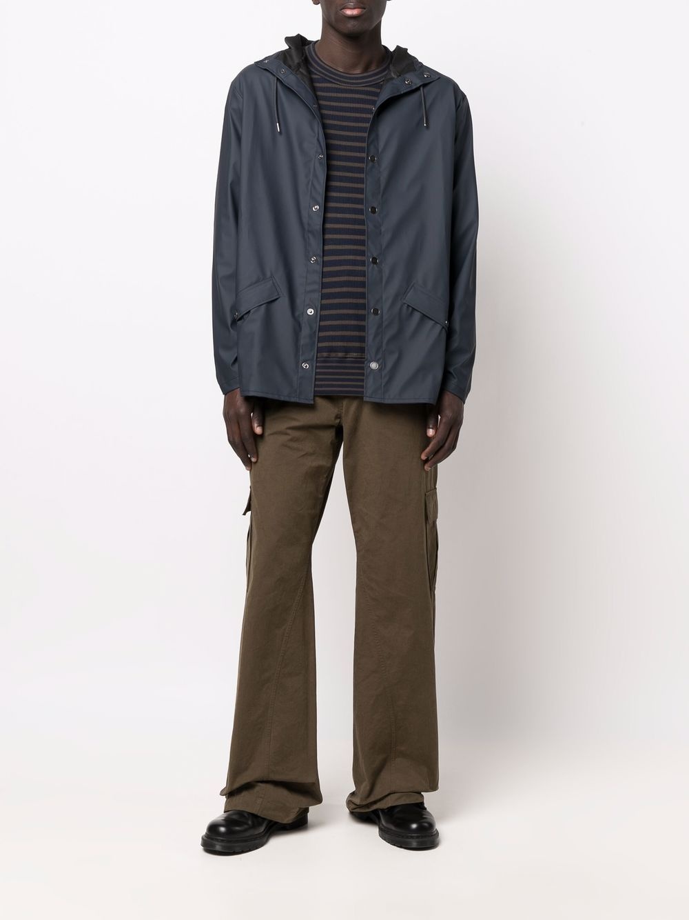 drawstring-hood bomber jacket - 2