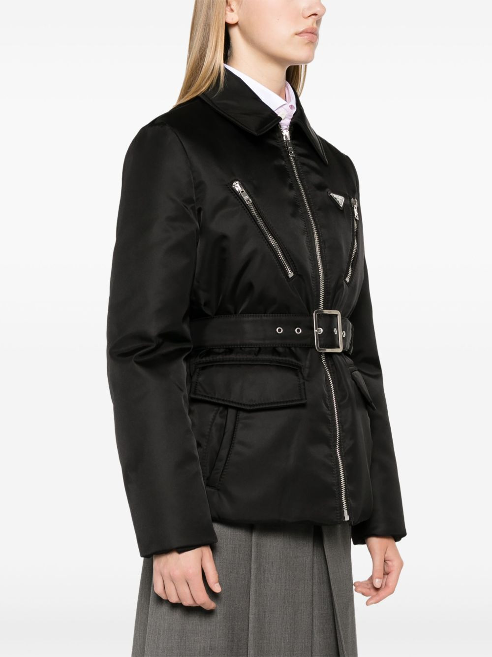 triangle-logo padded jacket - 3