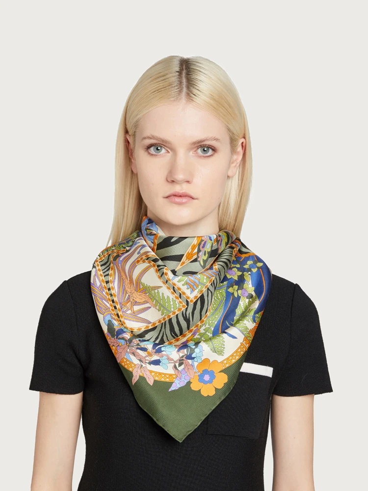AMO PRINT SILK SCARF - 2