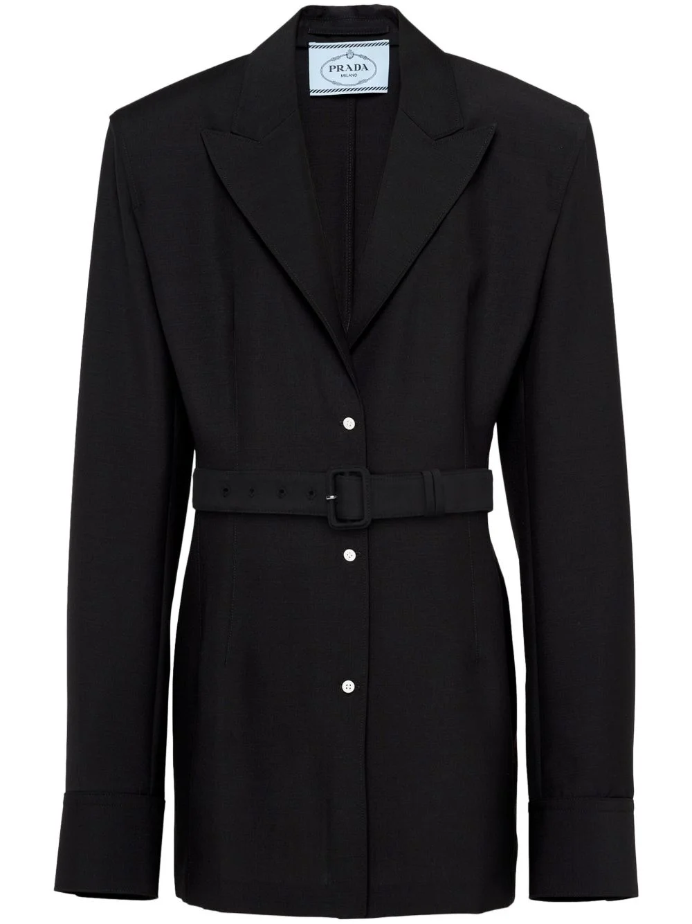 single-breasted shirt jacket - 1