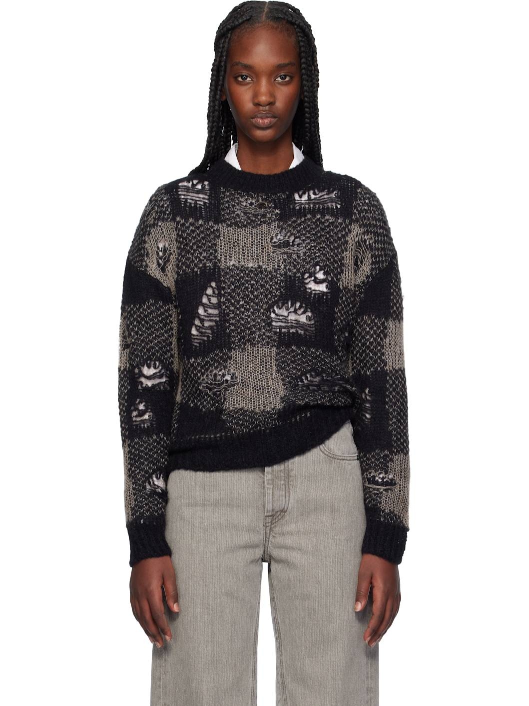 Black Sonar Roundneck Sweater - 1
