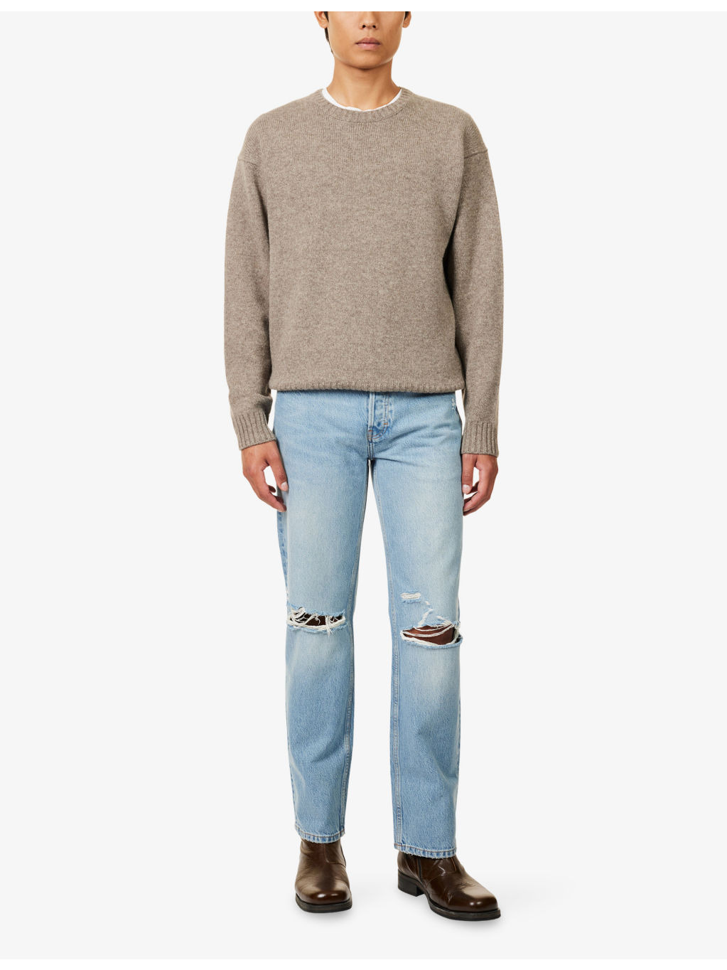 Regular-Fit Crewneck Wool Jumper - 2