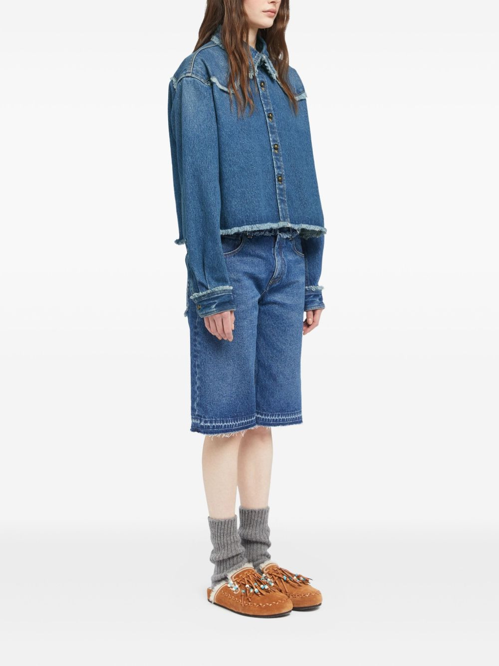 Pacific Roads frayed-hem denim shirt - 3