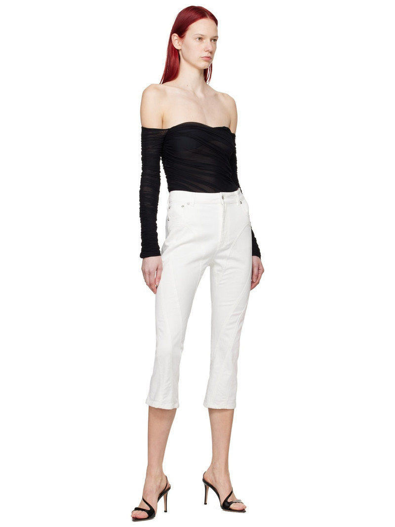 MUGLER White Spiral Crop Jeans outlook
