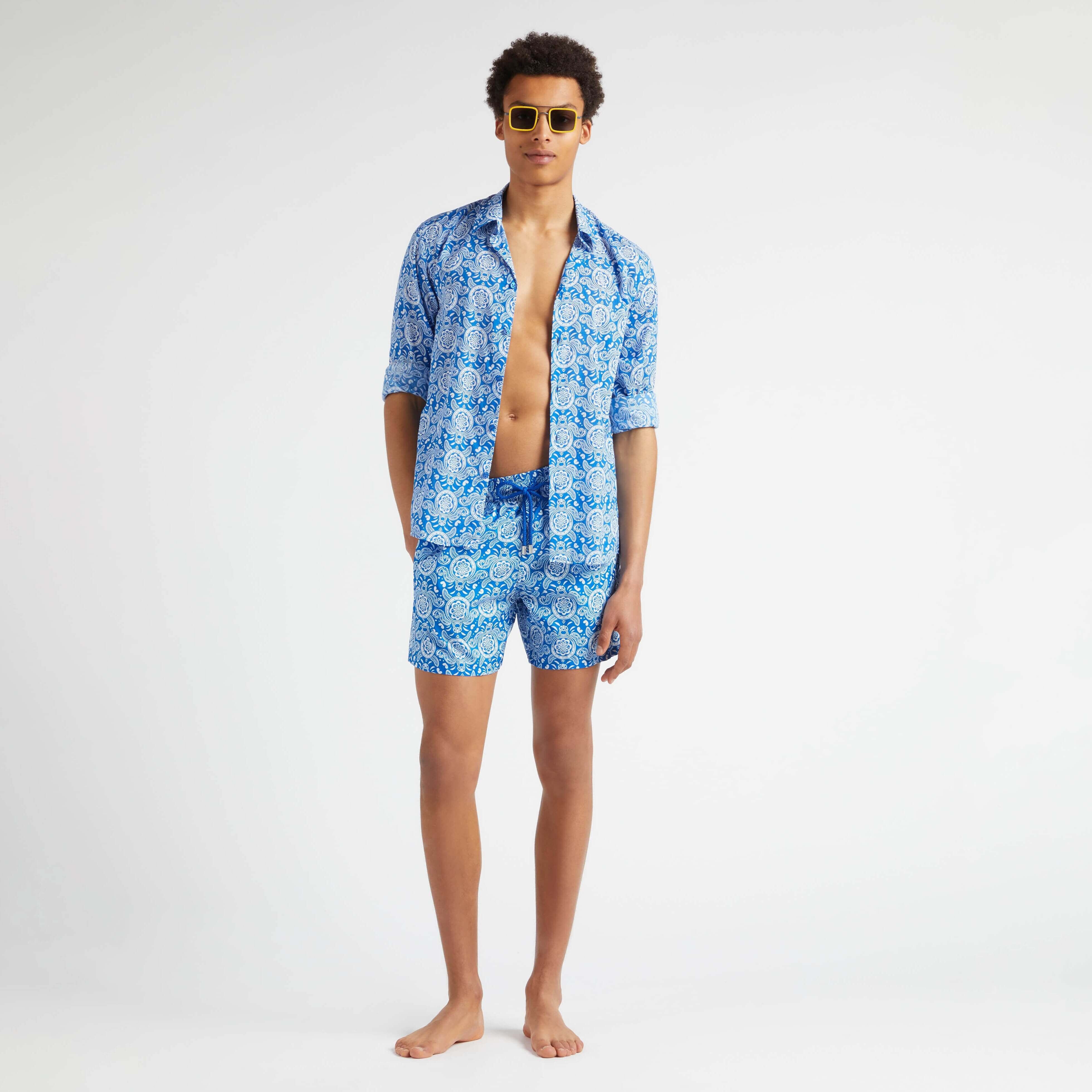 Men Ultra-Light and Packable Swim Trunks Tribal Turtles - 5