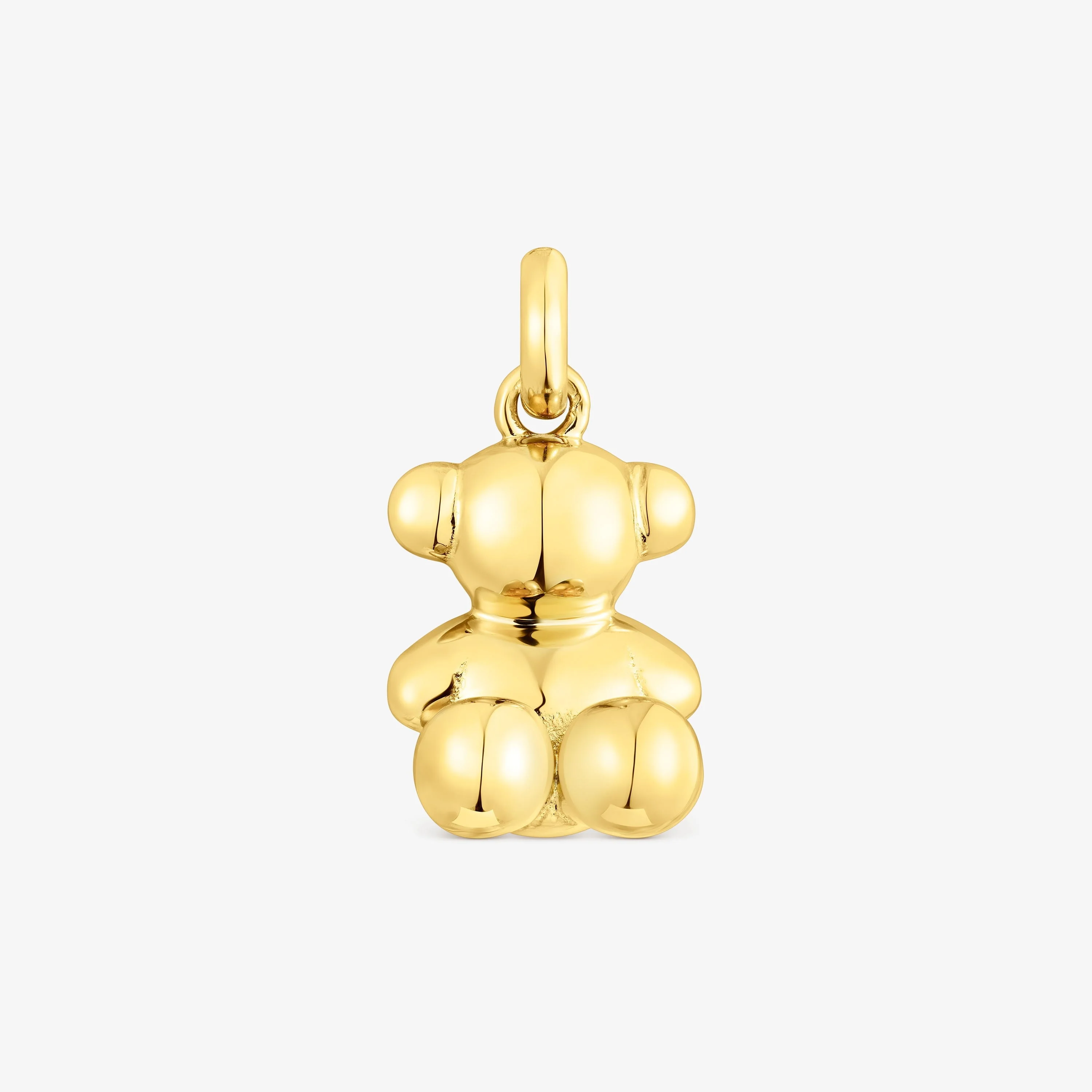 Medium silver vermeil Bold Bear pendant - 1