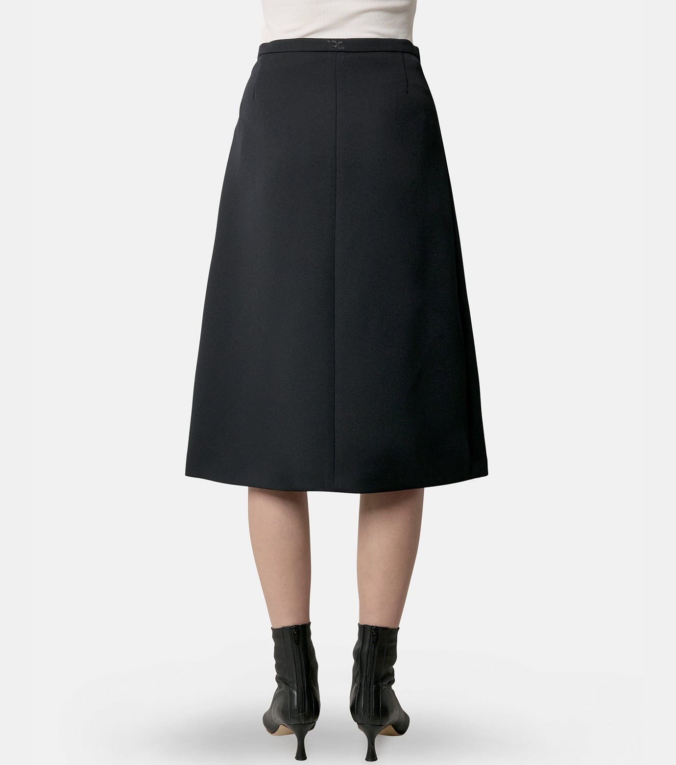 Tailored Zipped Twill Skirt - 3