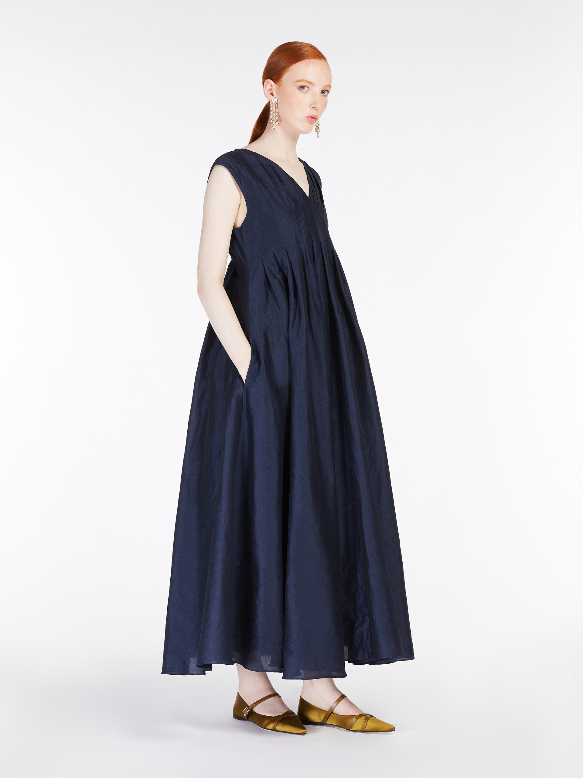 PIEGA Pleated cotton and ramie dress - 2