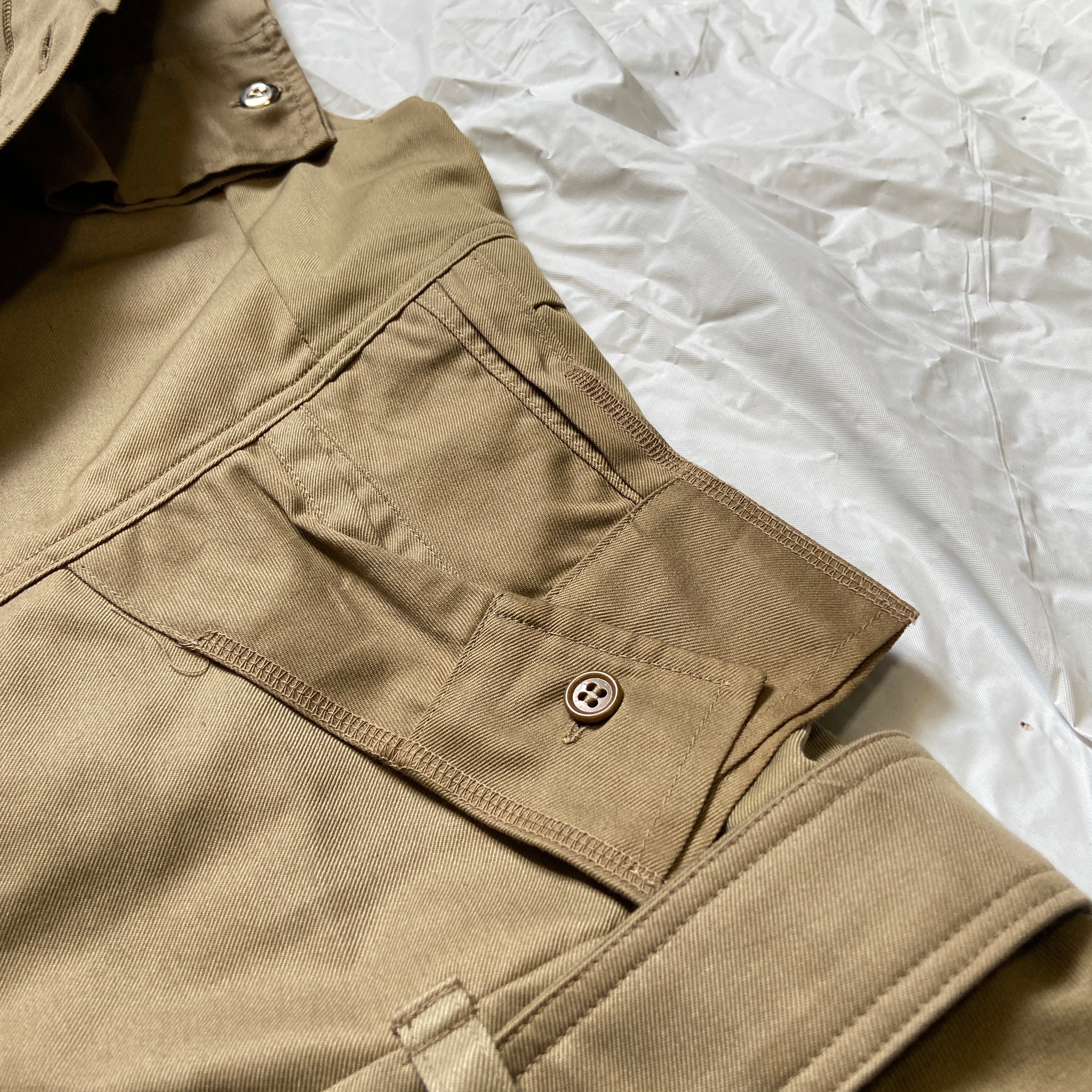 20471120 - 20471120 paper khaki rebuilt pleated shirt vest - 11