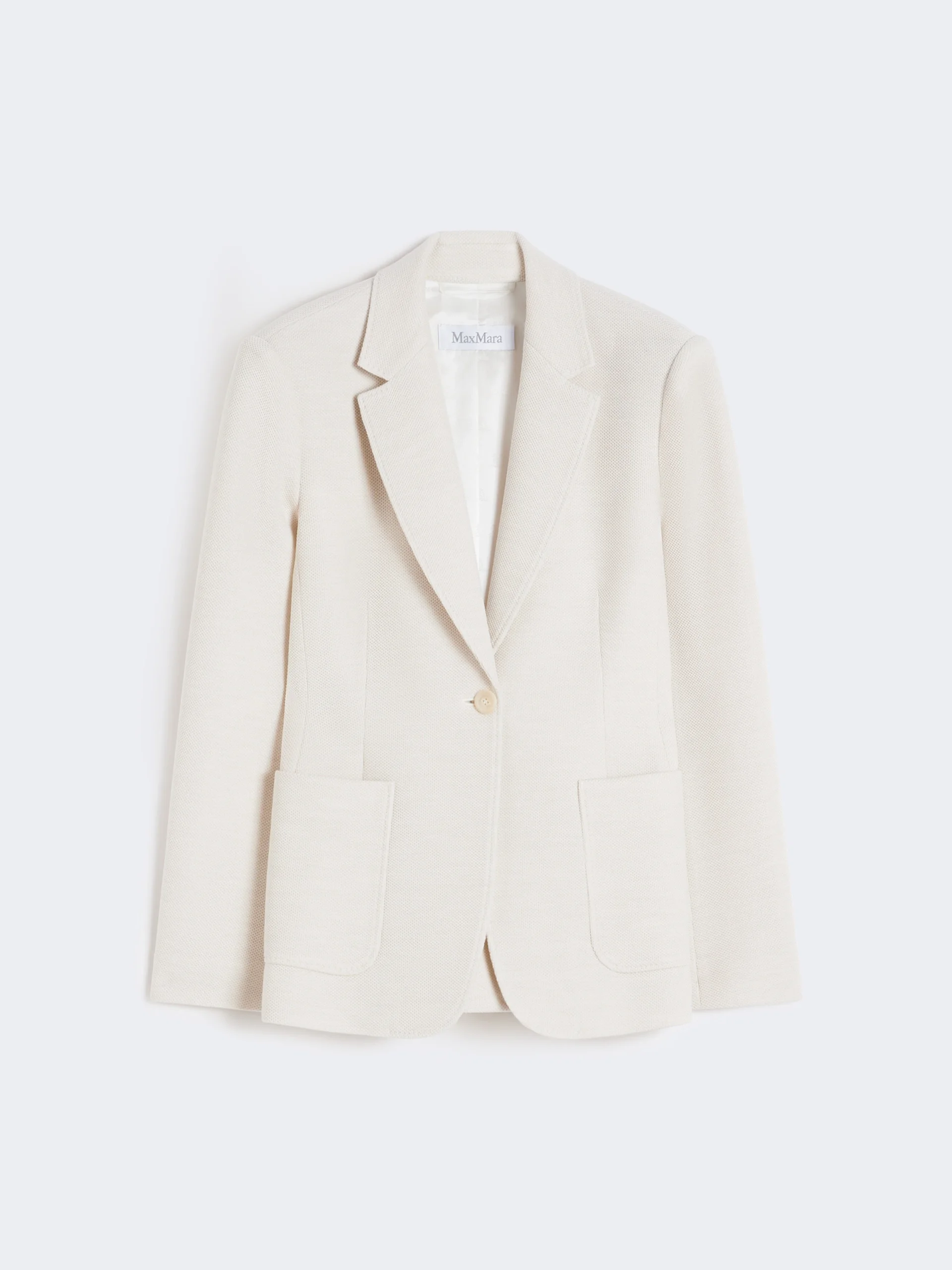UTILITA Single-breasted piqué jersey blazer - IVORY - 1