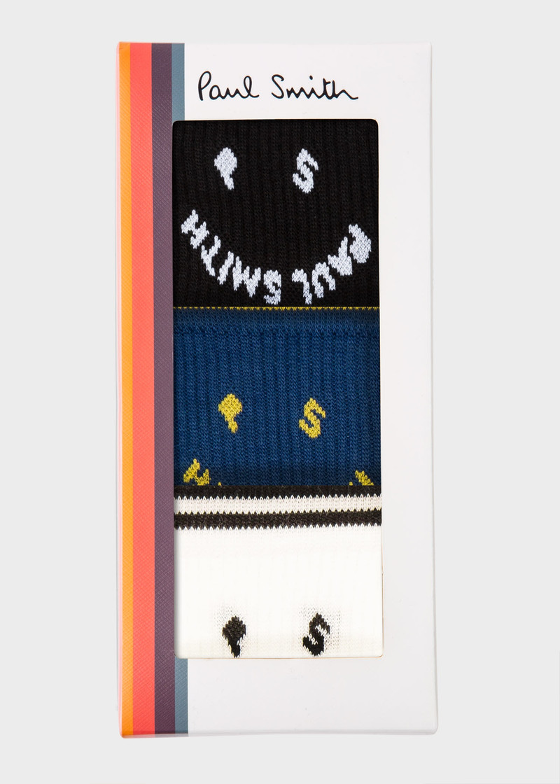 Paul Smith 'Happy' Socks Three Pack outlook