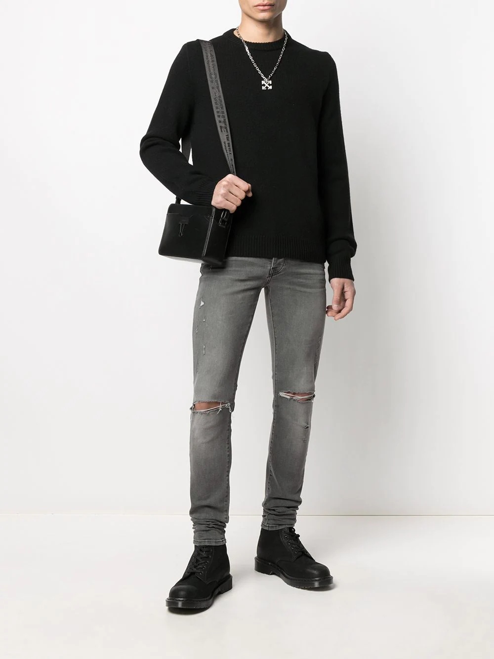CREWNECK Black Hoodies & Sweatshirts "Black" - 2